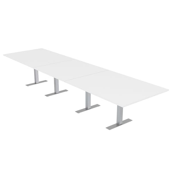 45 in W, 165.75 in L, 29 in H, Engineered Wood Top, White